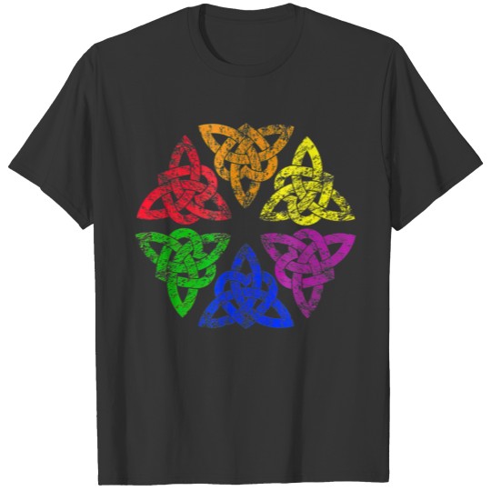 LGBTQ Irish Celtic Knot trinity heart gay pride T-shirt