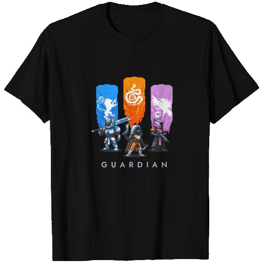 8Bit Retro GuardianHunter Titan Warlock christmas T Shirts