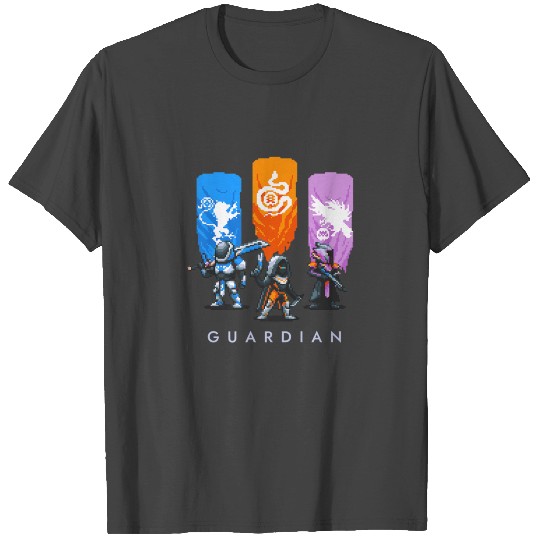 8Bit Retro GuardianHunter Titan Warlock christmas T Shirts