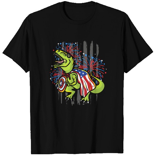 Merica T Rex Dinosaur T Shirts