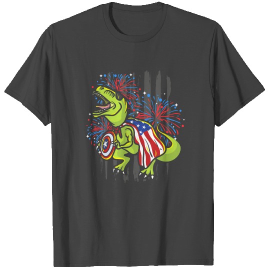 Merica T Rex Dinosaur T Shirts