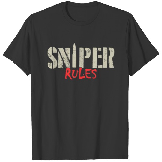 Sniper Rules | Gun Lover Shooting Gun T-shirt