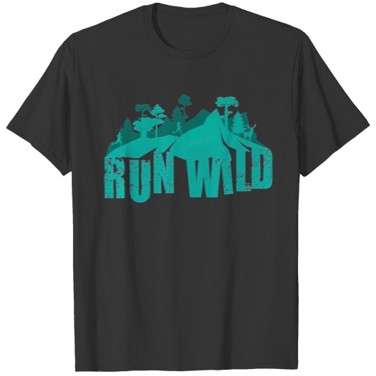 Run Wild Cute Trail Running Marathon Gift Premium T-shirt