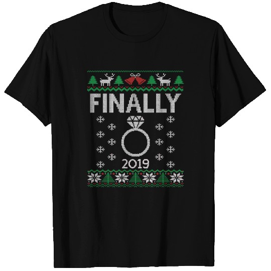 Finally 2019 Christmas Wedding Engagement Announce T Shirts