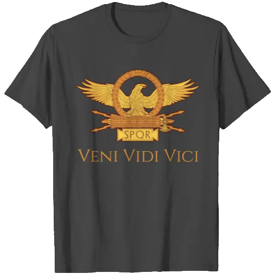 Julius Caesar Latin Quote Veni Vidi Vici Spqr Roma T Shirts