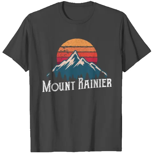 Retro Mt Mount Rainier National Park Washington Sw T Shirts