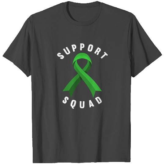 Support Squad Emerald Green Liver Cancer Awareness T Shirts