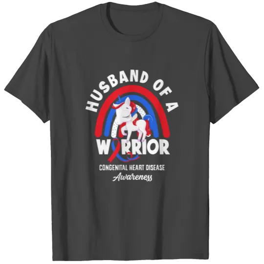 Husband Congenital Heart Disease CHD Awareness T Shirts