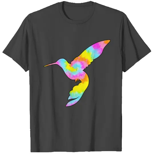 Colorful pretty hummingbird tie dye T Shirts