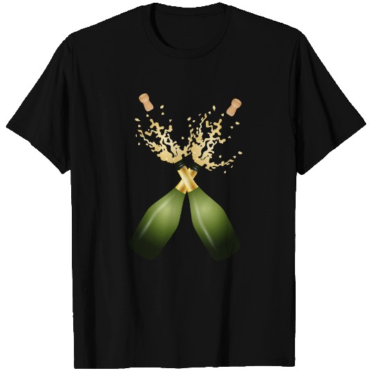 Pop the corks - two champagne bottles T Shirts