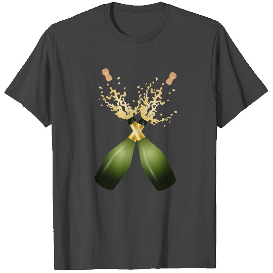 Pop the corks - two champagne bottles T Shirts