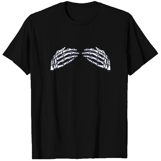 Women's Skeleton Hands Breasts T Shirts