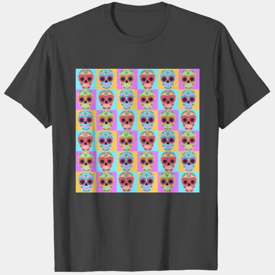 Day of the Dead Pop Art Print T Shirts