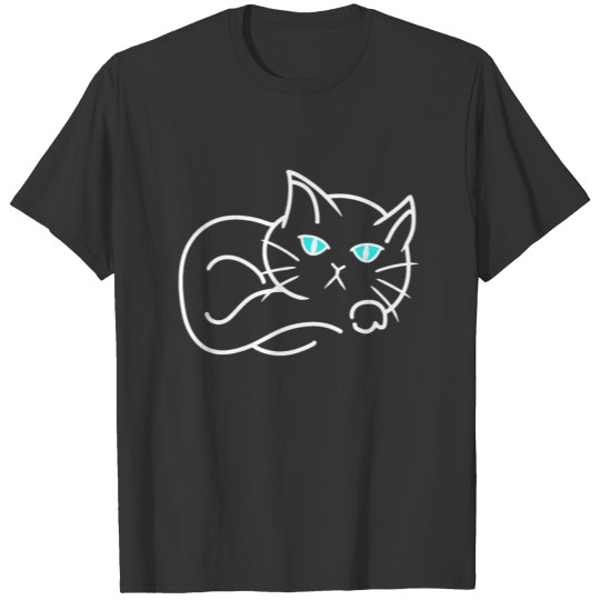 Silhouette Cat Baby Pets tired sleeping animal Kid T Shirts
