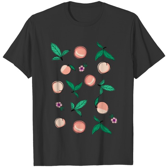 Peach fruits pattern 2 T Shirts