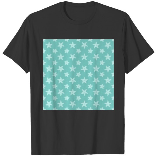 Teal Sea Neck Gator Teal Starfish T-shirt