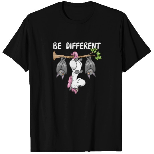 Unicorn Bat Fairytale Be Different T Shirts