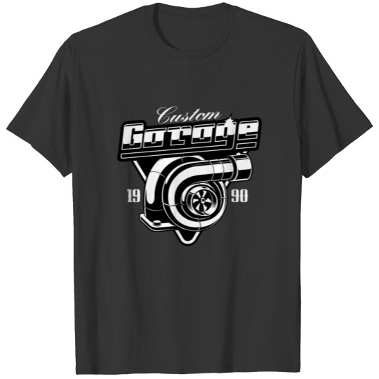 Custom Garage Turbo Old School Vintage Hot Rod T-shirt