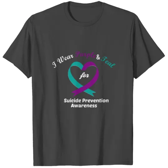 I Wear Purple And Teal For Suicide Prevention Awar T Shirts