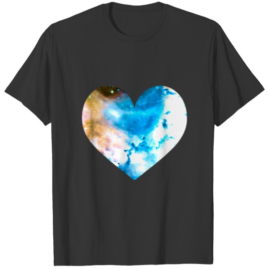 SPACE HEART, STARS, GALAXIES, OUTER SPACE WITHIN T-shirt