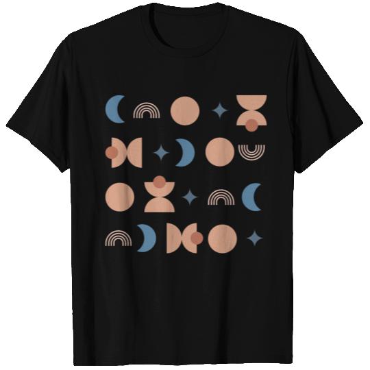 Neutral Mid Century Terracotta Boho Pattern T Shirts