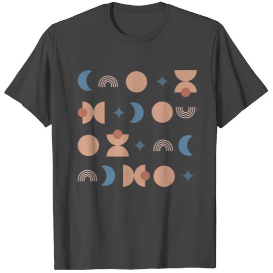 Neutral Mid Century Terracotta Boho Pattern T Shirts