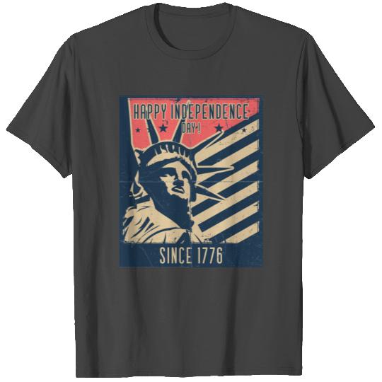 Statue Of Liberty Happy Independence Day 4th of Ju T Shirts