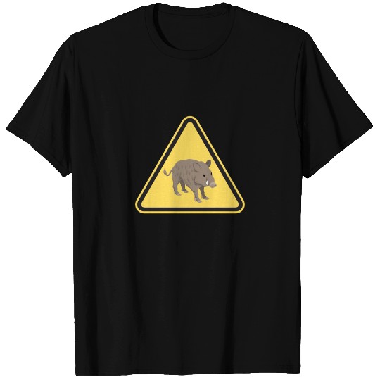 Wild Boar Hunting Sign T Shirts