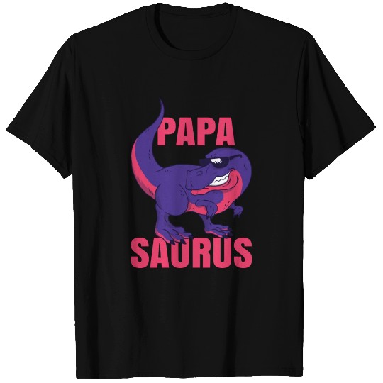 Papasaurus T Rex Funny Dinosaur Papa Saurus T Shirts