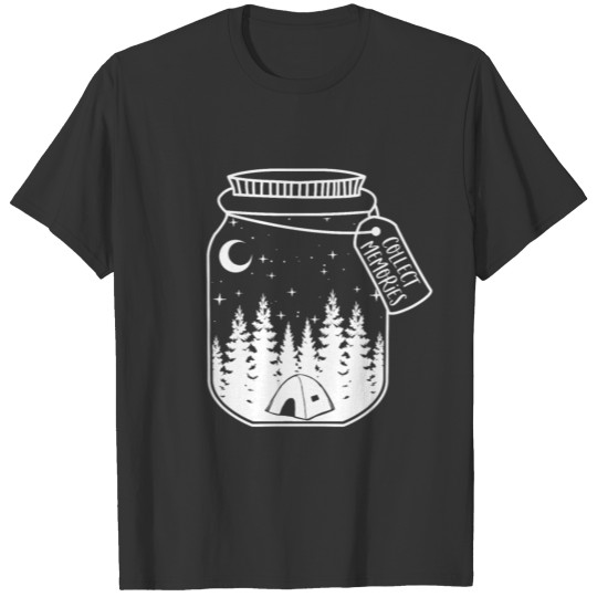 Collect Memories Cute Camping Jar Starry Night T-shirt