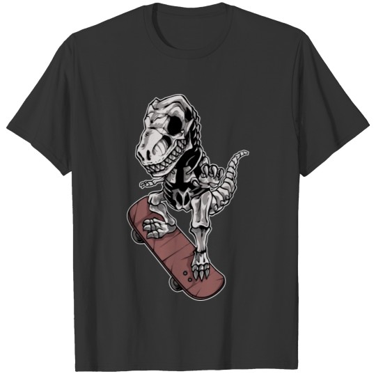 T Rex Dinosaur Skateboarding Gift T-shirt