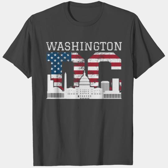 Washington Dc Capitol Hill Usa Flag Souvenir Gift T Shirts