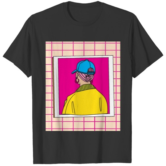 Woman With Retro Cap T-shirt