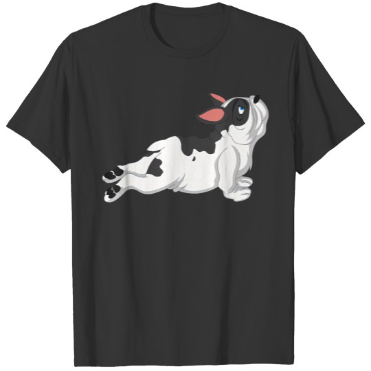French Bulldog Yoga White Black Breeding French T Shirts