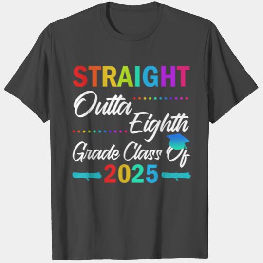 Straight Outta 8th Grade Class of 2025 Graduation T Shirts