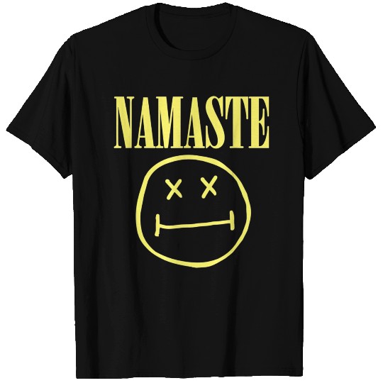 NAMASTE cute happy relaxed face yoga nirvana zen T Shirts