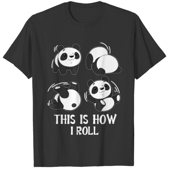 Cute This Is How I Roll Panda Yoga Somersault T-shirt