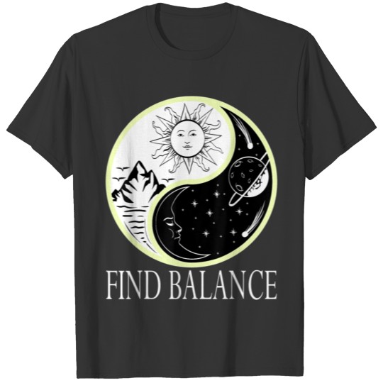 Find Balance Yin Yang T Positive Vibes Yoga T Shirts