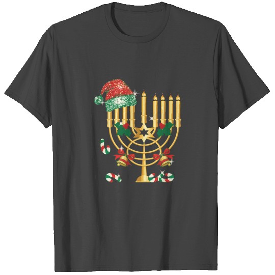 Chrismukkah Hannukah Santa Hat Family Christmas Pa T Shirts