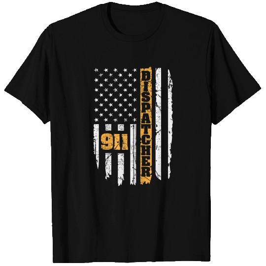 911 Dispatcher Usa American Flag Zip Gift T Shirts