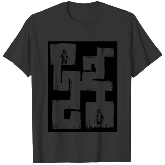 Maze people - Woodcut T-shirt