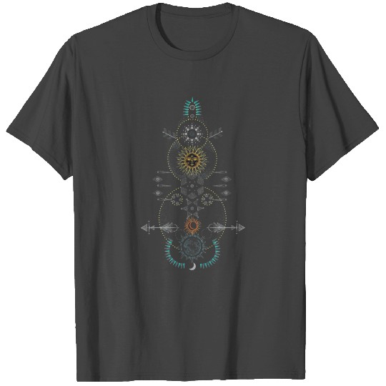 Sacred Geometry Earth Sun and Moon T Shirts