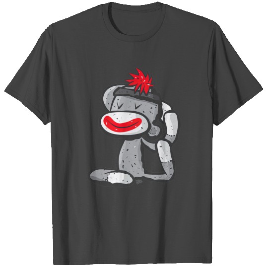 Sock Monkey in Mermaid Pose Funny Yoga Asana Gift T Shirts