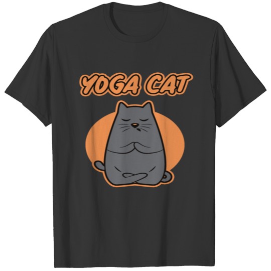 Yoga Cat Gift for Men and Women T Shirts