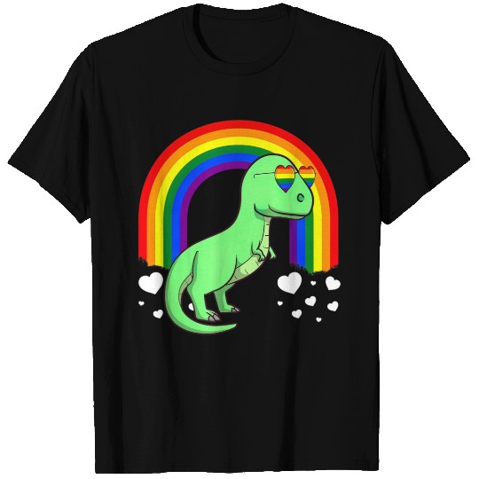 LGBT TRex Dinosaur Gay Pride Rainbow LGBTQ Cute T Shirts