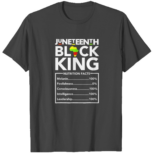 Juneteenth Black King Melanin Dad Fathers Day T Shirts