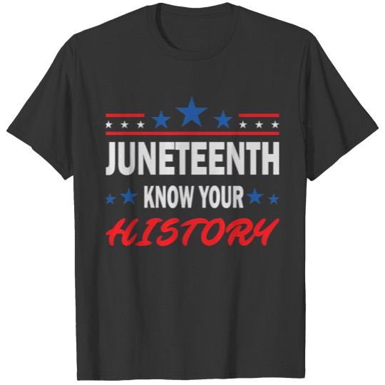Juneteenth Know Your History Black History T Shirts