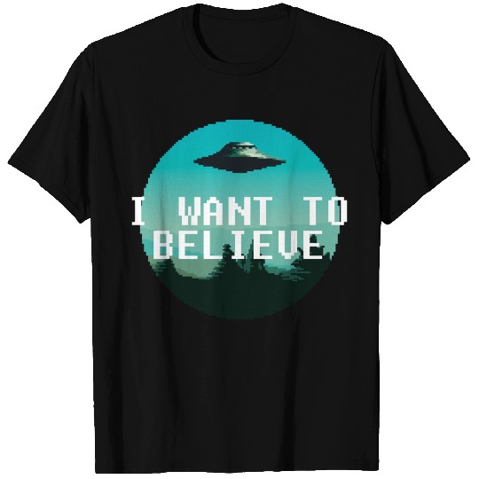 I want to believe / X-Files poster. Pixelart T Shirts