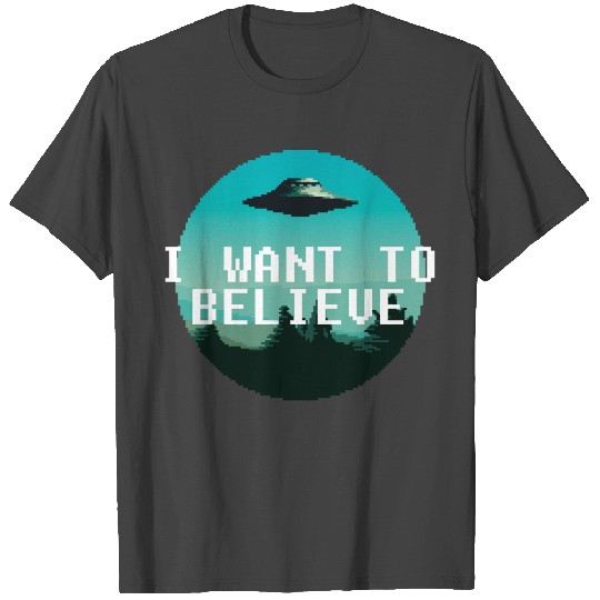 I want to believe / X-Files poster. Pixelart T Shirts