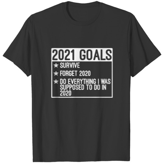 New Years Check List Resolution Funny 2021 T-shirt